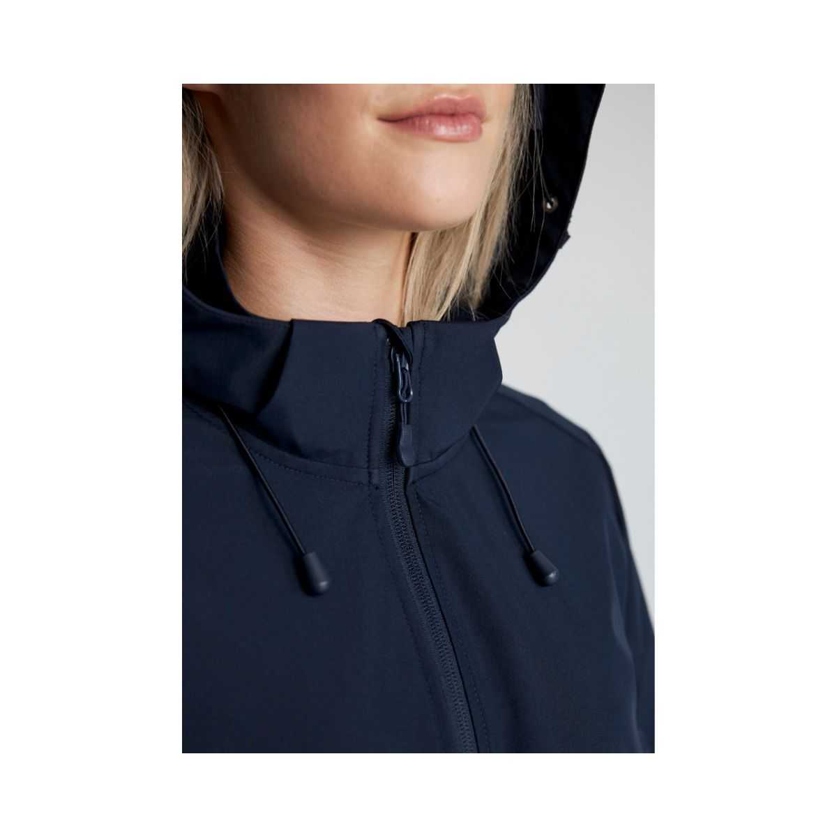 Biz Collection Women's Atlas Jacket J502L in Navy, hood and collar detail