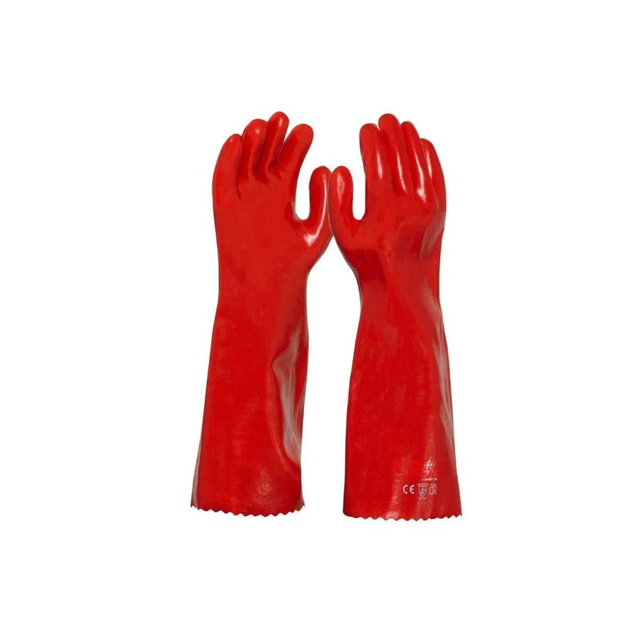 Red PVC Gauntlet 45cm AS1118 (PACK OF 12)