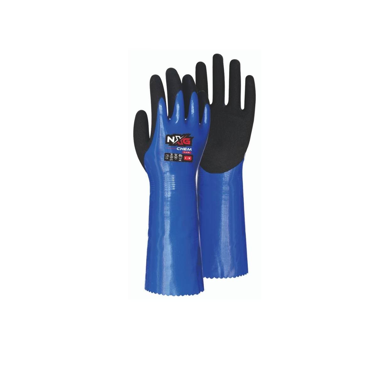 NXG Chemical Blue Nitrile Gloves