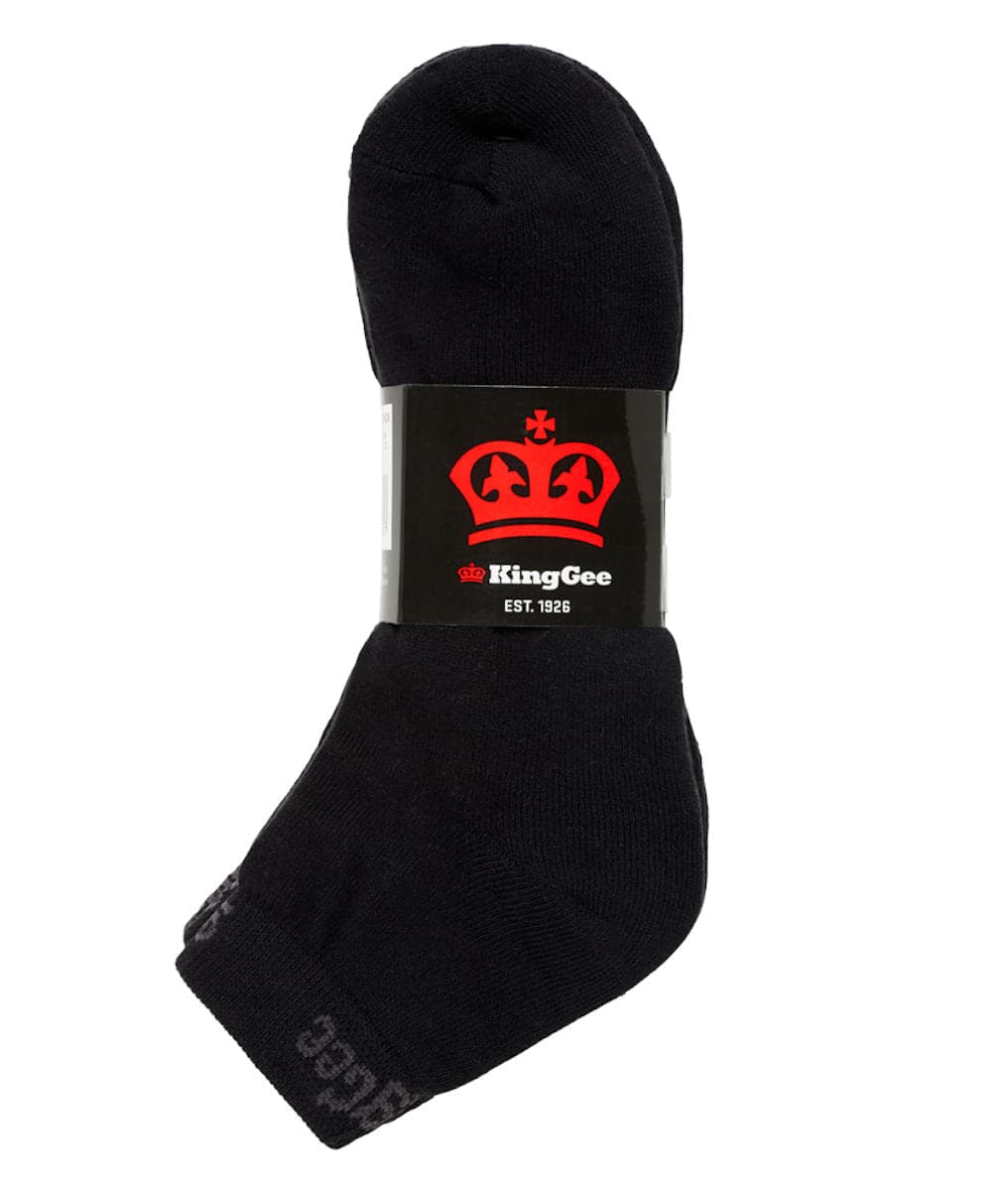 KingGee Men's Crew Cotton Work Sock with Packaging