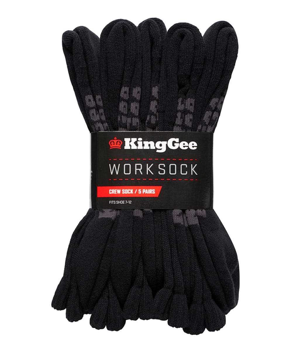 Packaged KingGee Men's Crew Work Socks