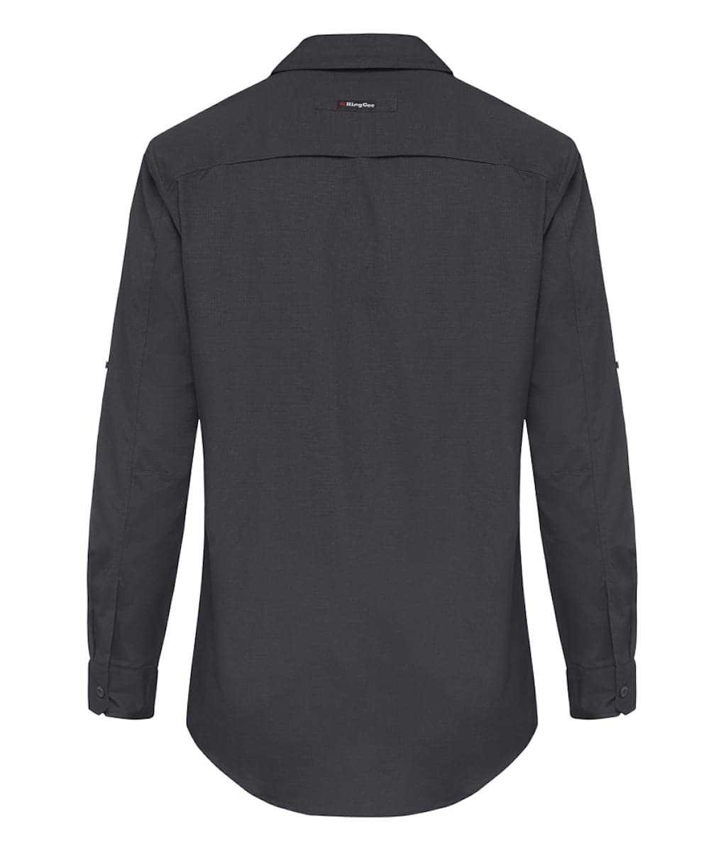 KingGee Workcool 2 Long Sleeve Shirt Back Charcoal