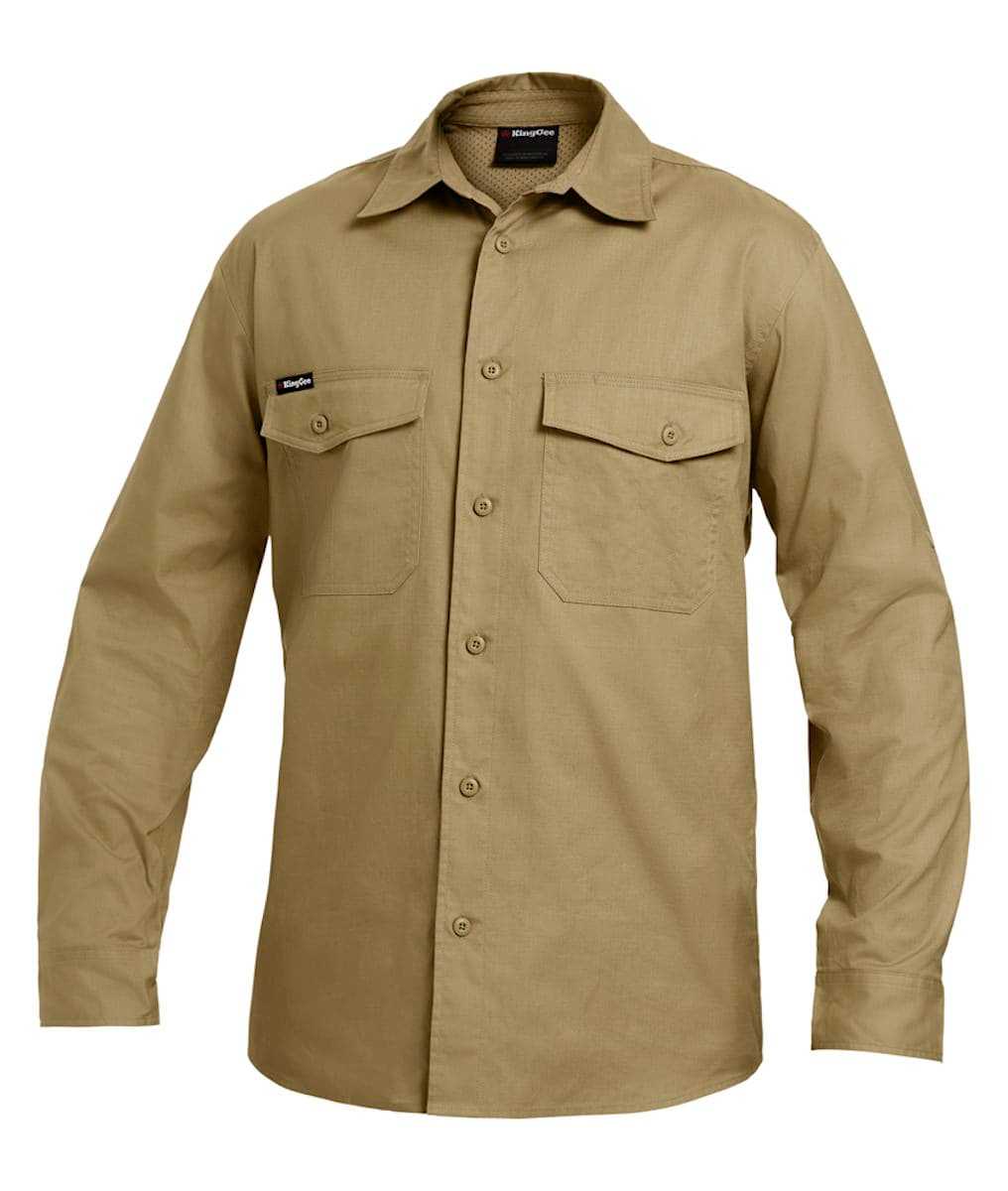 KingGee Workcool 2 Long Sleeve Shirt Khaki