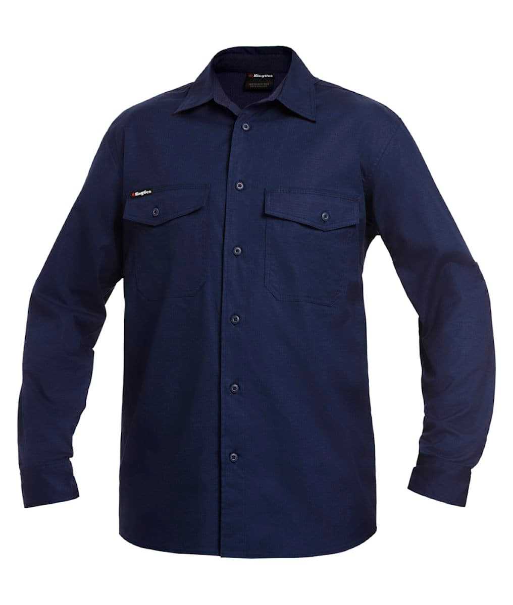 KingGee Workcool 2 Long Sleeve Shirt Navy