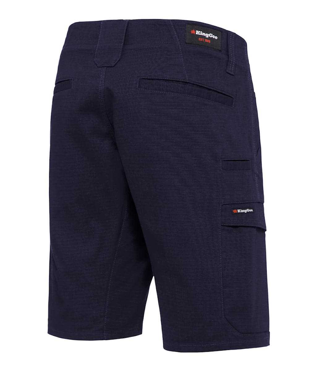 KingGee Workcool Pro Shorts back view navy
