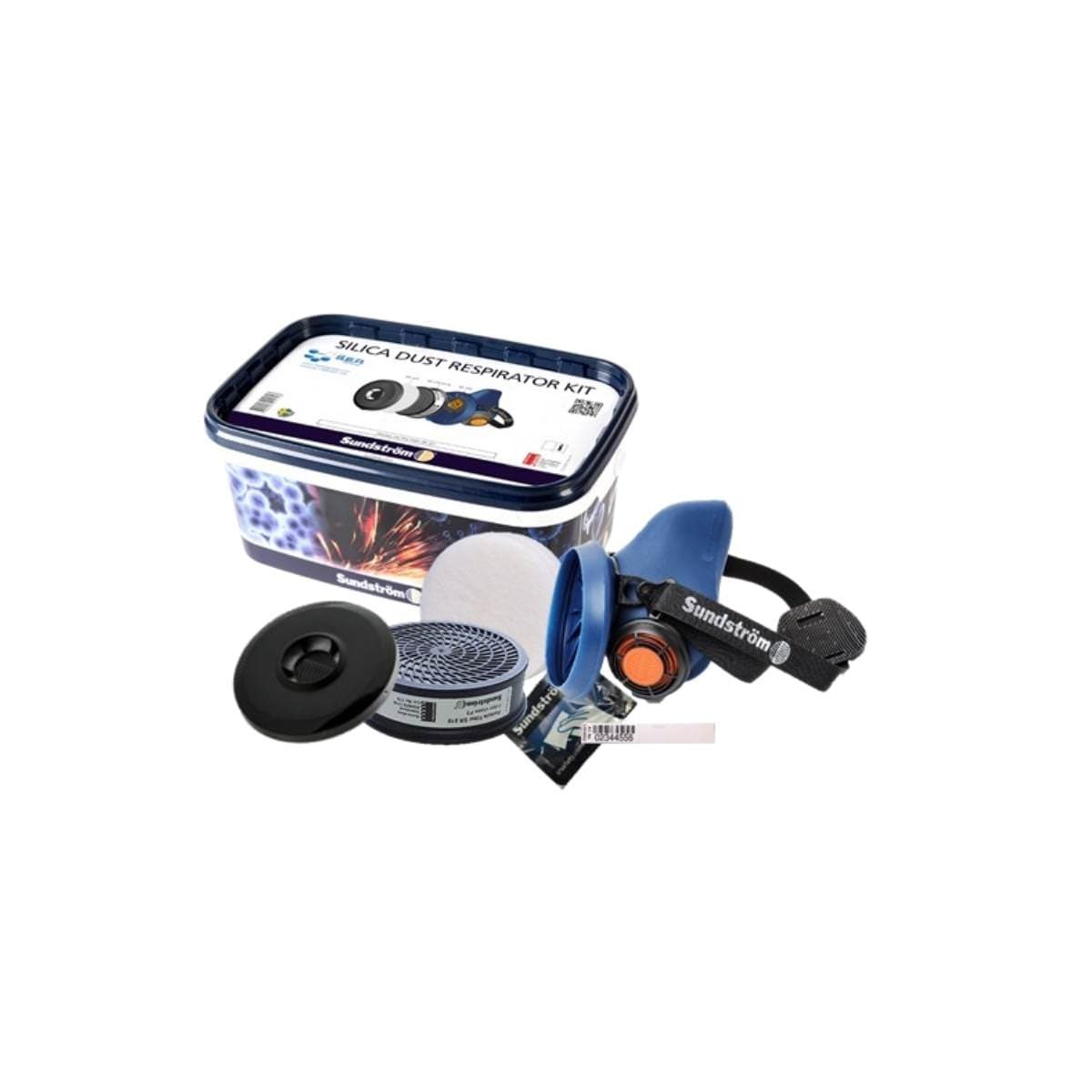Sundström Silica Dust Respirator Kit AS100 components