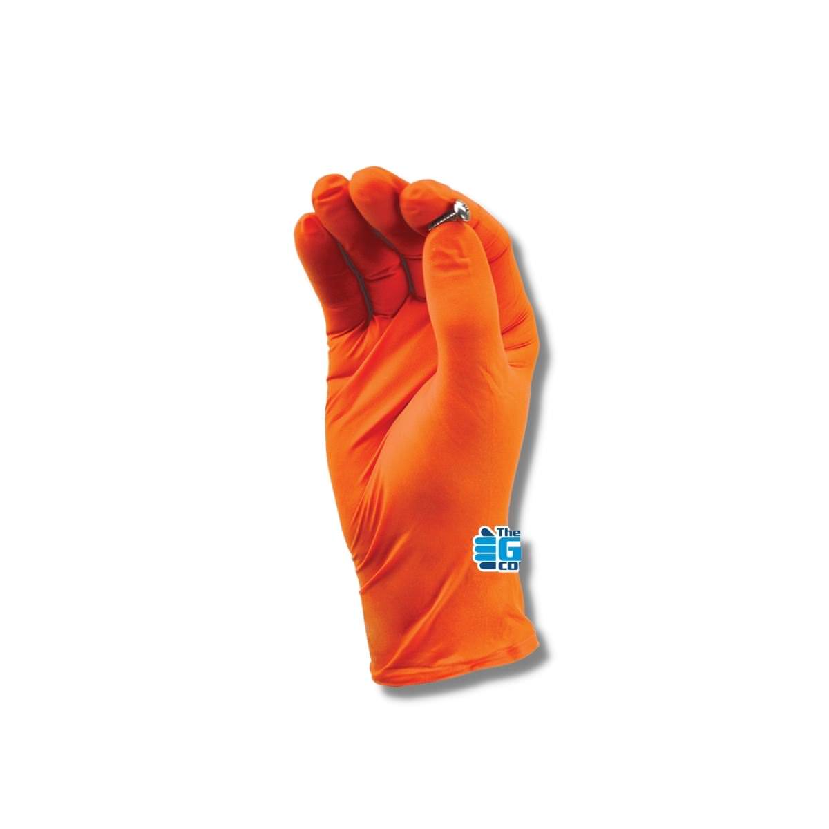 TGC Hi-Vis Orange Nitrile Glove Hand