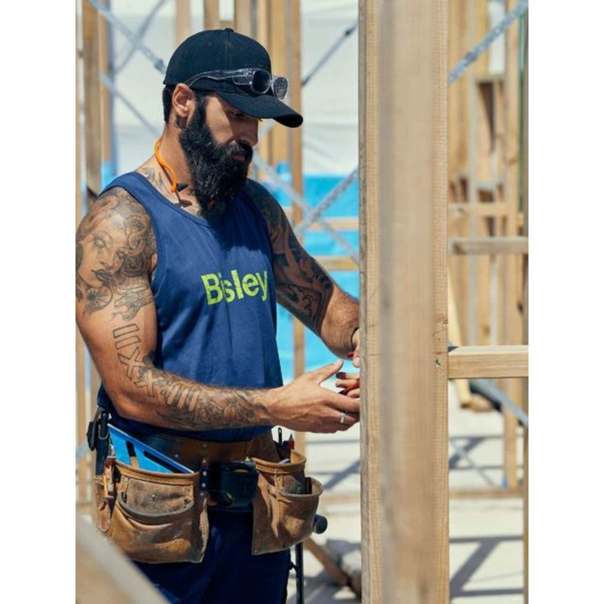 Bisley Men's Cotton Logo Singlet BKS063