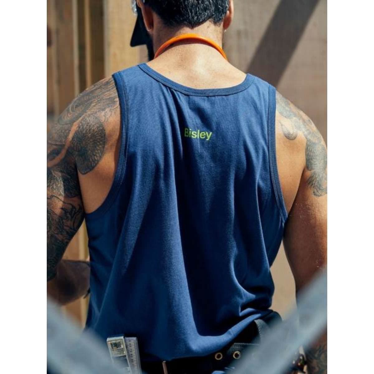 Bisley Men's Cotton Logo Singlet BKS063