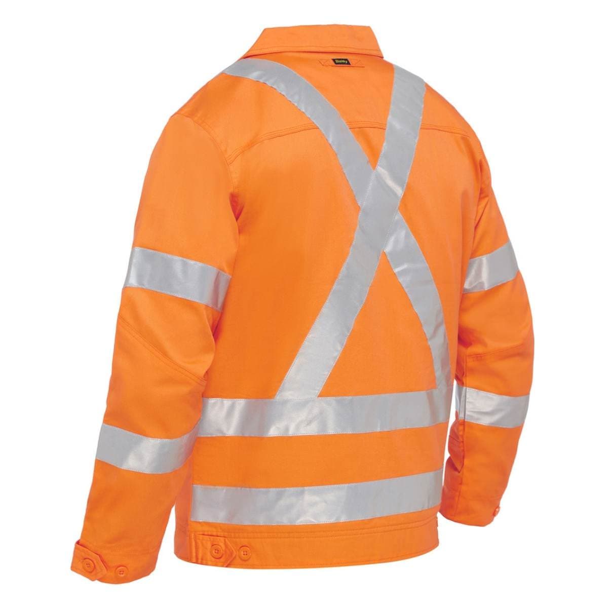 Bisley X Taped Hi Vis Drill Jacket With Liquid Repellent Finish BJ6919XT