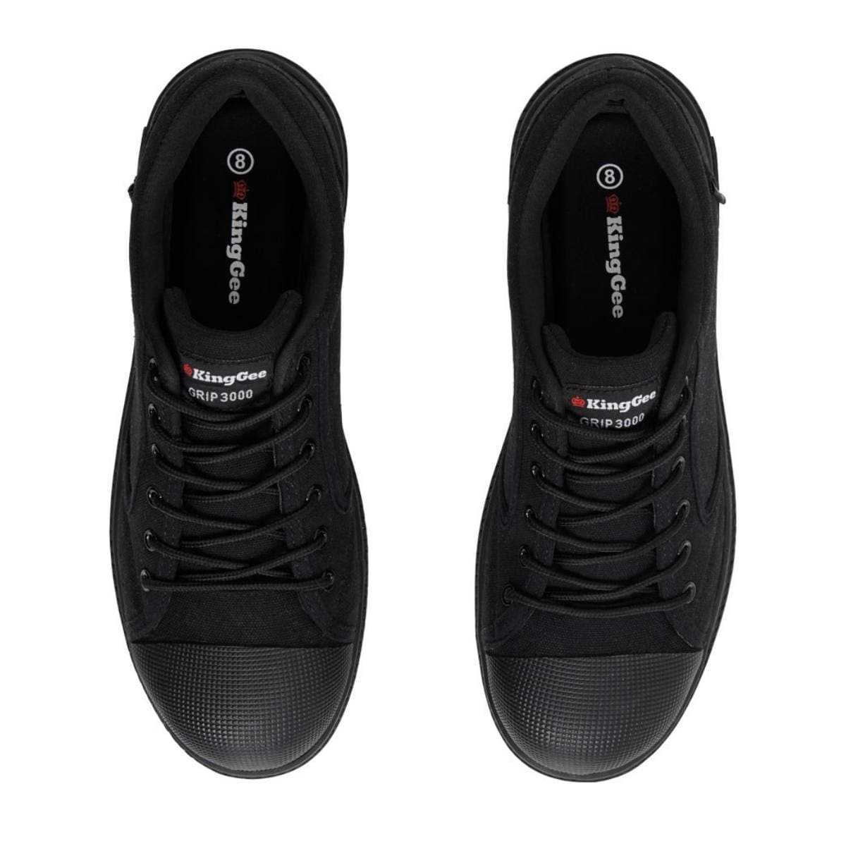 Top view KingGee Grip 3000 Black Boot