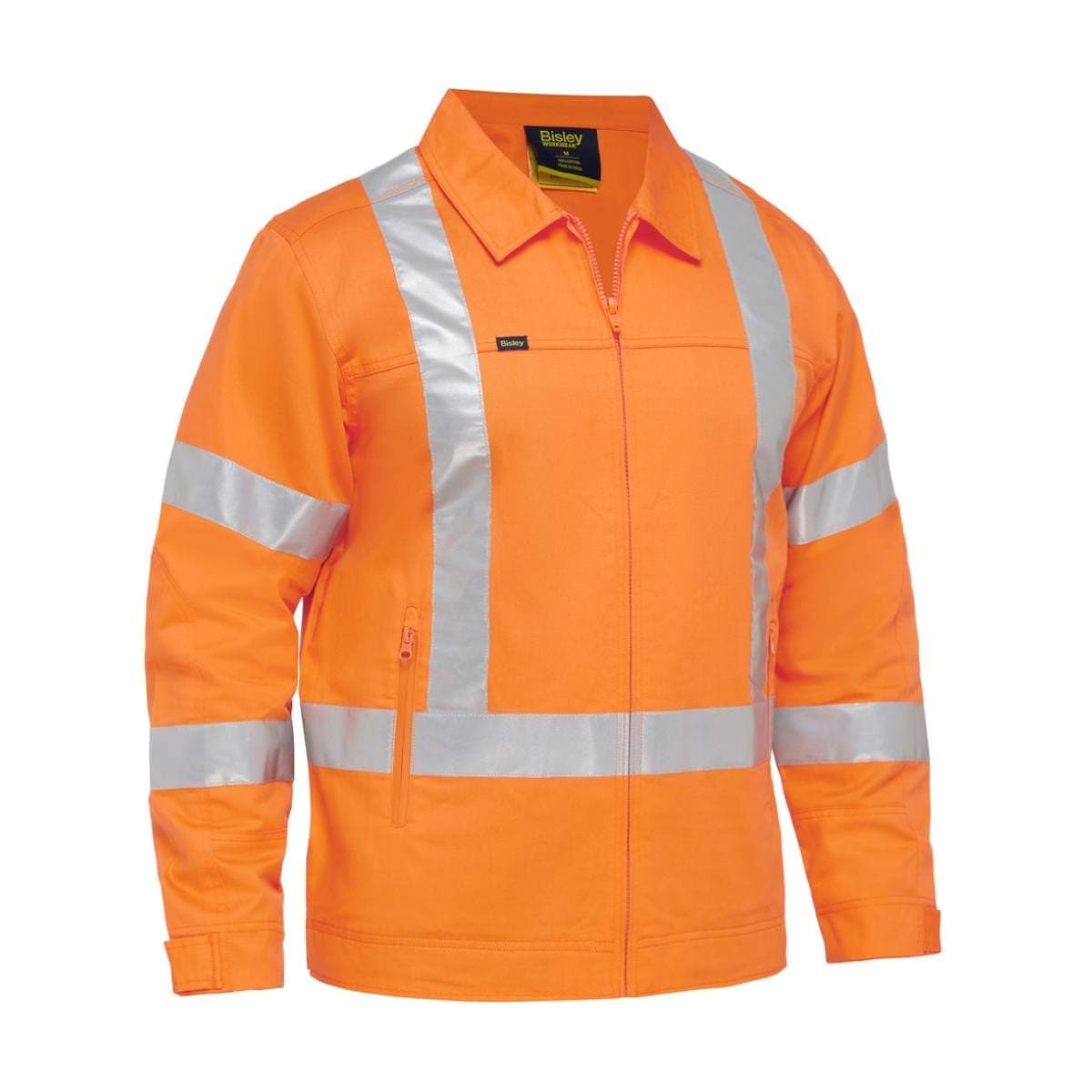 Bisley X Taped Hi Vis Drill Jacket With Liquid Repellent Finish BJ6919XT