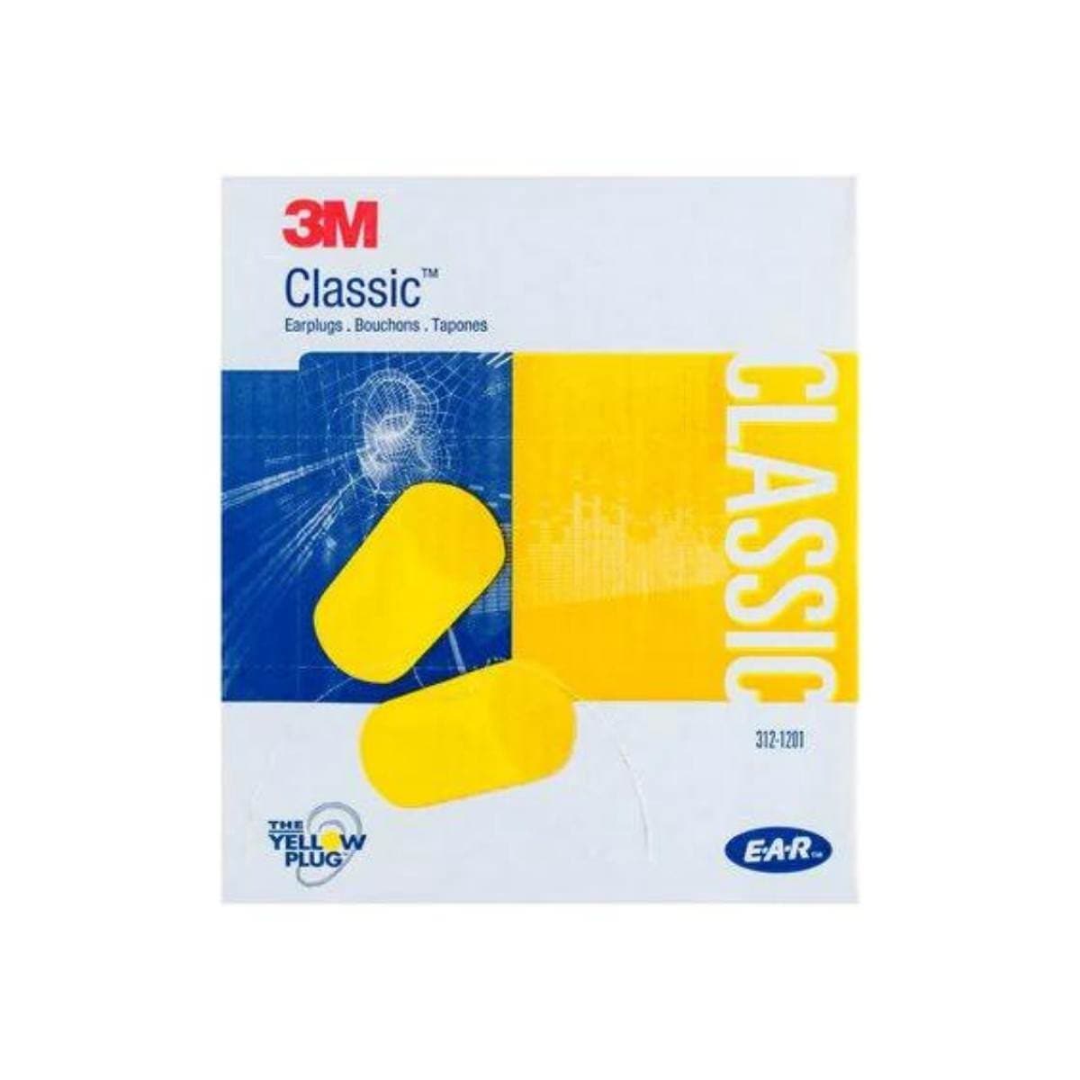 3M E-A-R Classic Earplugs box packaging