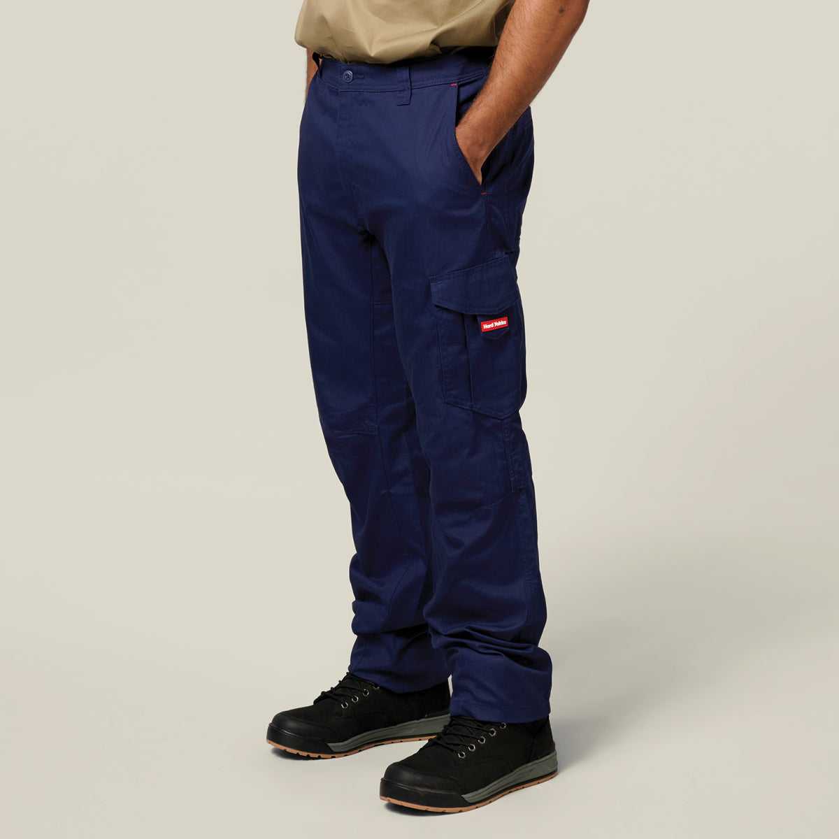 Hard Yakka Koolgear Core Vented Cotton Work Cargo Pant Y02300 in Navy