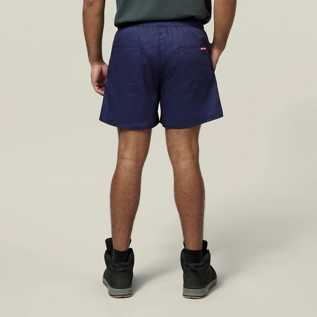 Relaxed Fit Elastic Waist Cotton Drill Short