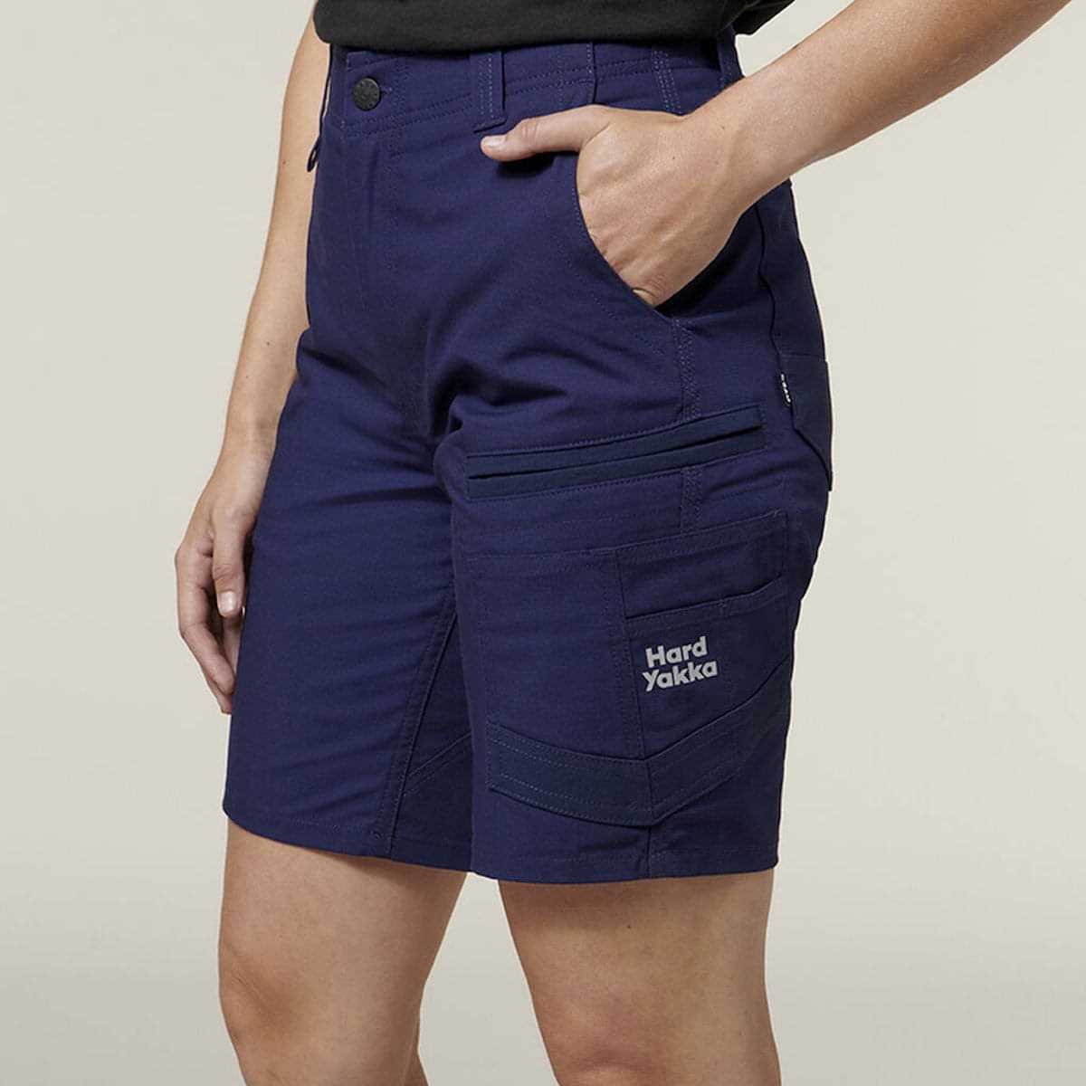 Hard Yakka Women's Raptor Mid Short Y08228 front view