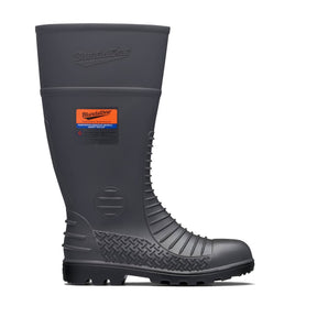 Blundstone Grey Safety Gumboot Side View