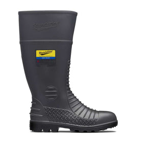 Blundstone Grey Safety Gumboot Side View