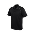 Black men's polo shirt for workwear