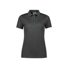 Biz Collection Women's Focus Short Sleeve Polo P313LS in Grey/Fluoro Lime