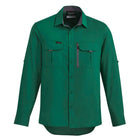 Syzmik Men's Outdoor Long Sleeve Shirt ZW460 Green Front