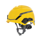 MSA V-Gard H1 Novent helmet worn by worker