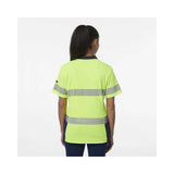 KingGee Women's Workcool Hyperfreeze Spliced Hi Vis Short Sleeve Polo Shirt With Segmented Tape K44224