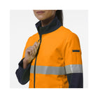 KingGee Women's Reflective Softshell Jacket K45006 in Orange/Navy