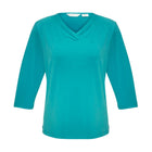 Women's Lana 3/4 Sleeve Top K819LT in teal