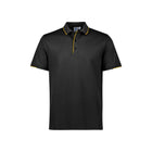Biz Collection Men's Focus Short Sleeve Polo P313MS in Black/Gold