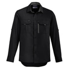 Syzmik Men's Outdoor Long Sleeve Shirt ZW460 Black Front