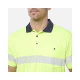 KingGee Men's Workcool Hyperfreeze Hi Vis Short Sleeve Polo Shirt With Segmented Tape K54215