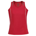 Women's Razor Singlet SG407L red front view