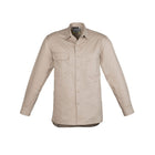 Syzmik Men's Lightweight Tradie Long Sleeve Shirt ZW121 in Sand