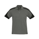 Men's Talon Short Sleeve Polo P401MS in grey with black accents