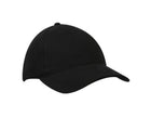 Heavy Brushed Cotton 6 Panel Low Profile Cap 4199 in Black