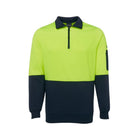 Hi Vis 1/2 Zip Fleecy front navy