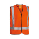 Bisley taped X back hi vis vest BT0347 reflective tape detail