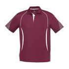 Biz Collection Men's Razor Short Sleeve Polo P405MS in Maroon/White