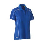 Blue women's mesh polo workwear