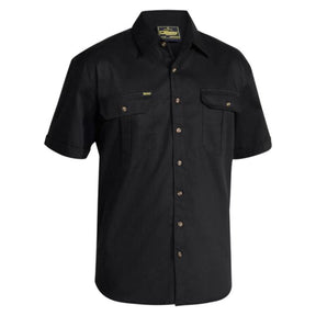 Bisley Short Sleeve Cotton Drill Shirt Black