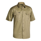 Bisley Short Sleeve Cotton Drill Shirt Khaki