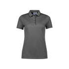 Biz Collection Women's Focus Short Sleeve Polo P313LS in Ash/Black