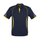 Biz Collection Men's Razor Short Sleeve Polo P405MS in Navy/Gold