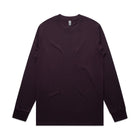 ascolour Men's Classic L/S Tee front view purple
