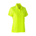 High visibility yellow women's mesh polo
