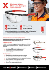maxisafe Atlanta Safety glasses - Clear Lens (Pack of 12)