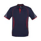 Biz Collection Men's Razor Short Sleeve Polo P405MS in Navy/Red