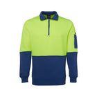 JB'S Hi Vis 1/2 Zip Fleecy front view