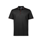 Biz Collection Men's Focus Short Sleeve Polo P313MS in Black/Red